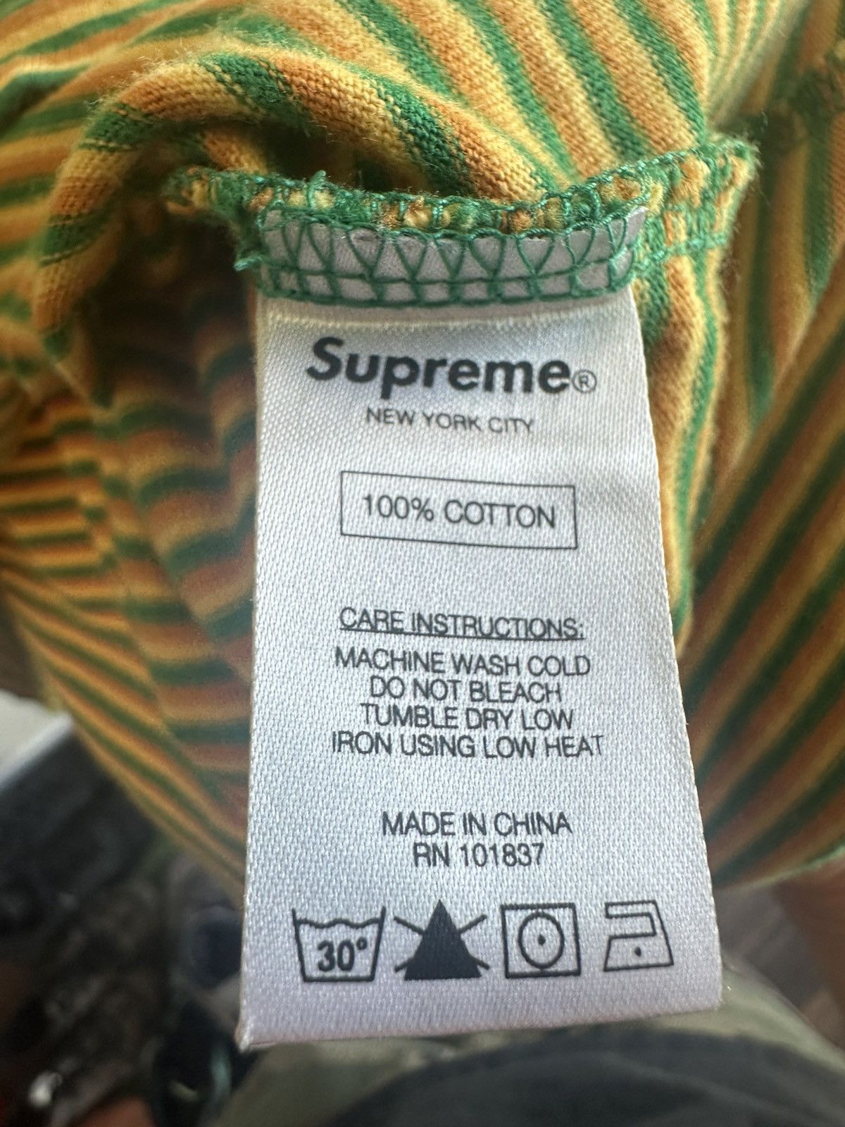 Supreme Supreme SS16 Striped Tee Size US M / EU 48-50 / 2 - 4 Thumbnail