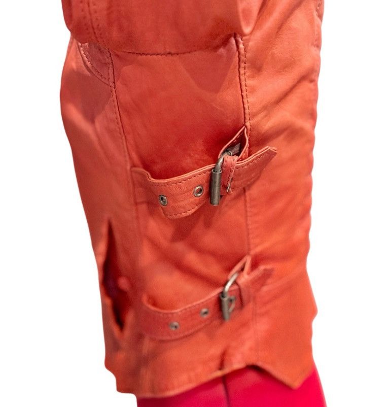 Other VTG Peruvian Connection Leather Moto Jacket Orange Size 2 m Size XS / US 0-2 / IT 36-38 - 5 Thumbnail