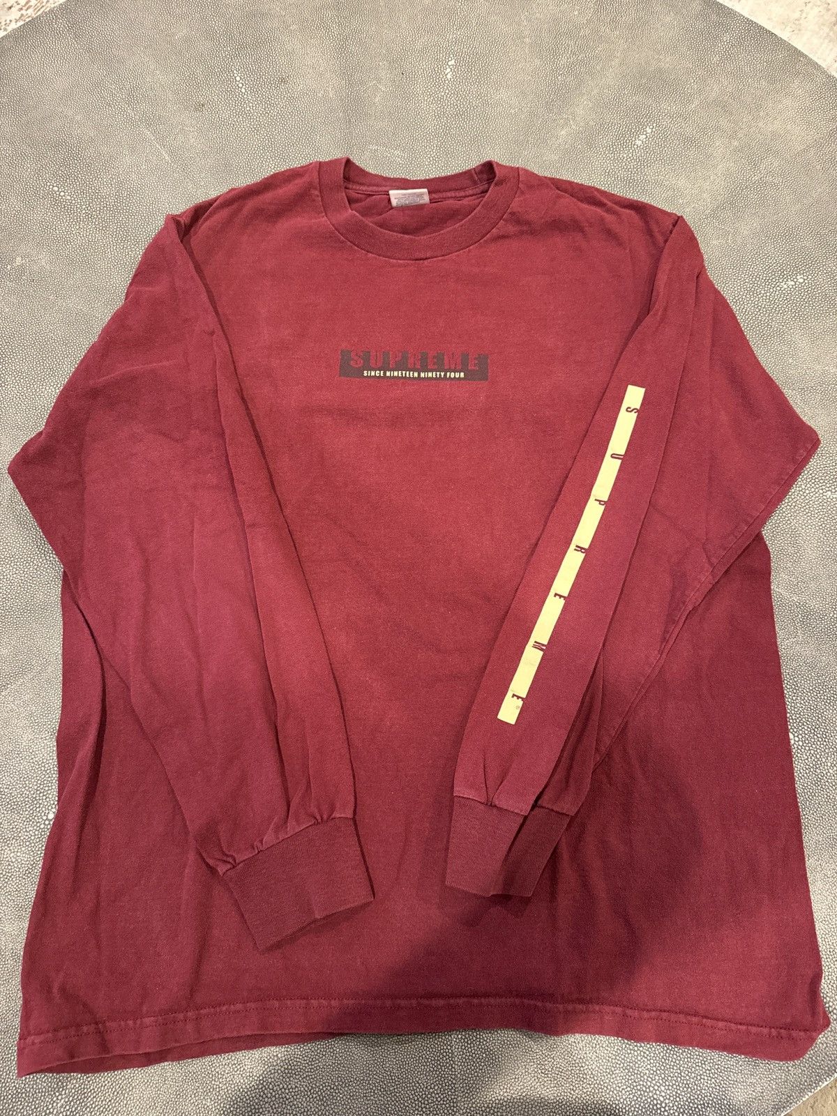 Supreme Supreme Since 1994 LS Long-Sleeve Tee Burgundy Size US M / EU 48-50 / 2 - 2 Thumbnail