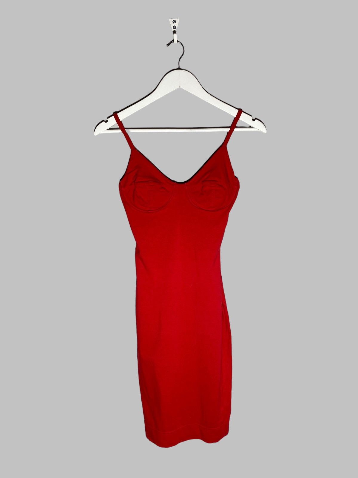 Vintage 1980s Katharine Hamnett Hot Red Bodycon Mini Dress