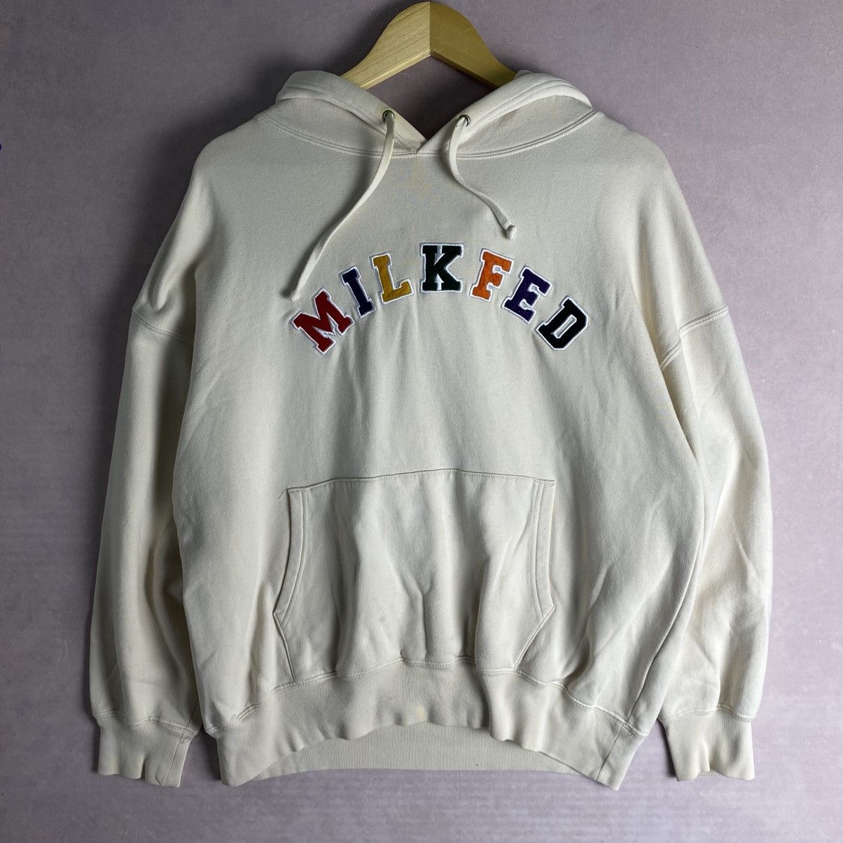 Japanese Brand Milkfed Spellout Pullover Sweater Hoodie Size US L / EU 52-54 / 3 - 1 Thumbnail