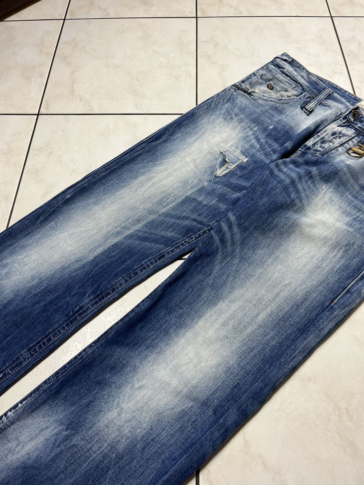 Energie × Vintage Vintage Energie distressed marrey jeans denim with keychain Size US 36 / EU 52 - 9 Thumbnail