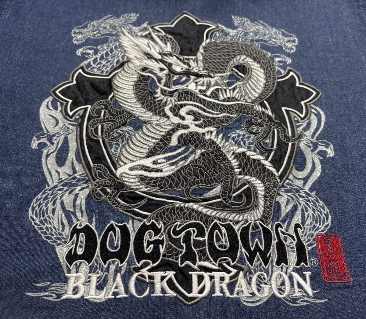 Dogtown × Japanese Brand Dogtown Black Dragon Denim Shirt Size US XL / EU 56 / 4 - 10 Thumbnail