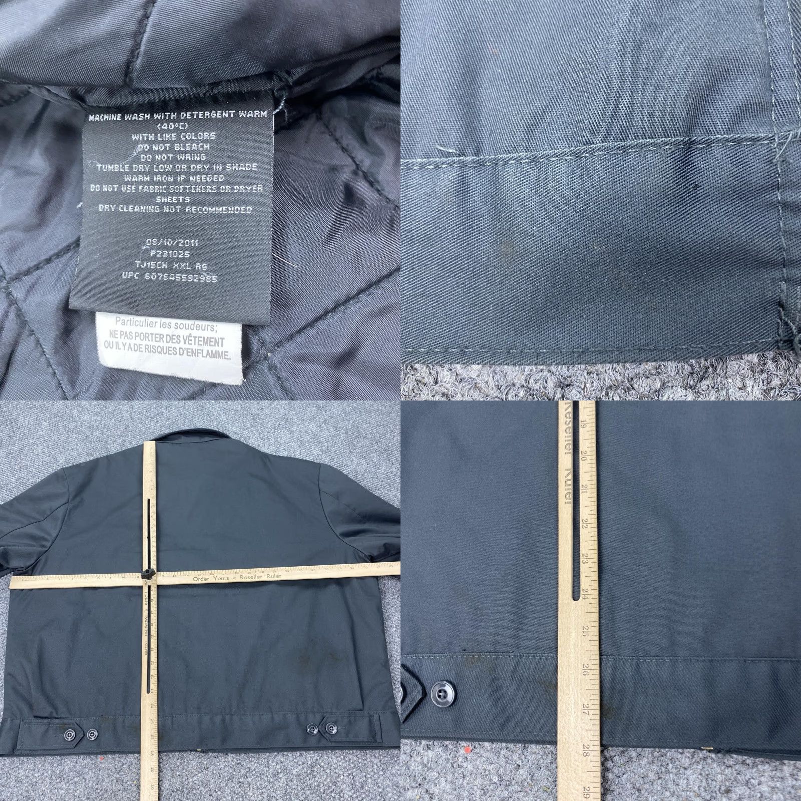 Dickies Dickies Jacket 2XL Charcoal Insulated Eisenhower TJ15 Work Zip Quilted Bomber Mens Size US XXL / EU 58 / 5 - 8 Thumbnail