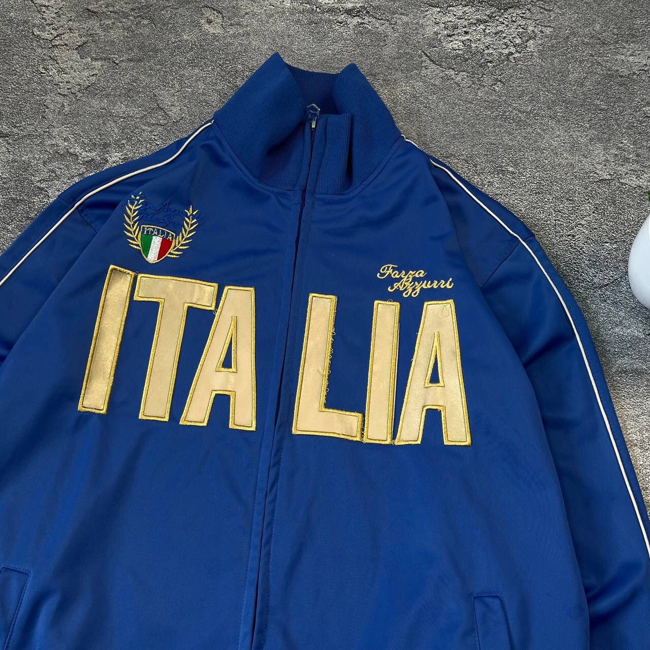 Other Y2K Rare 🇮🇹 Italia Team big center logo Soccer Zip Size US XL / EU 56 / 4 - 10 Thumbnail