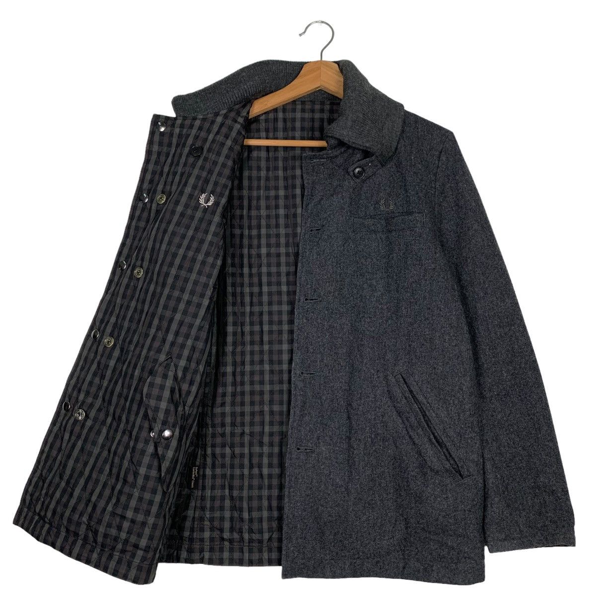 Fred Perry FRED PERRY Reversible Checked Wool Casual Jacket #0149-C8 Size US S / EU 44-46 / 1 - 10 Thumbnail