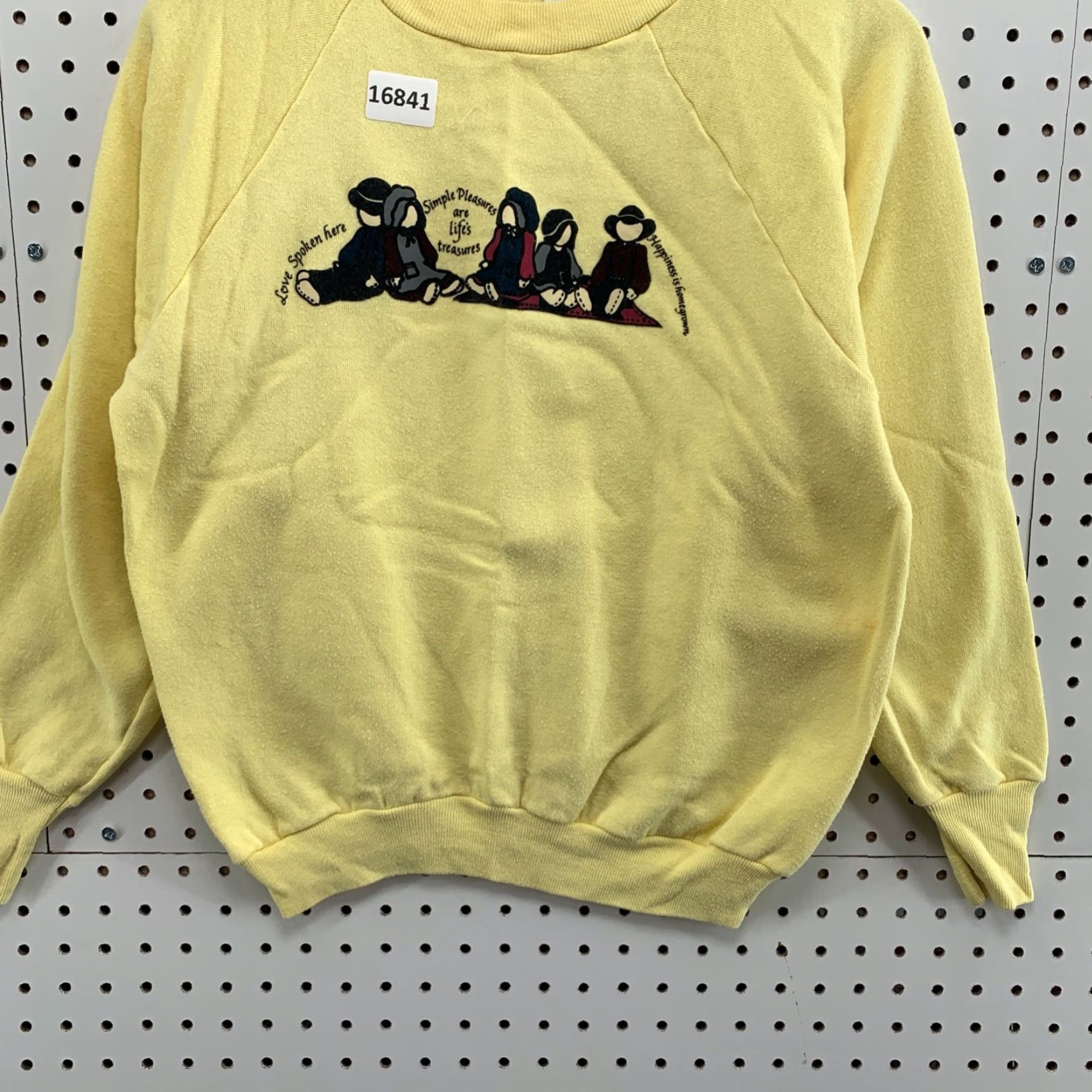 Vintage VINTAGE HealthKnit Crew Neck Sweatshirt Medium Yellow Solid 70s 80s Mens Size US M / EU 48-50 / 2 - 6 Thumbnail