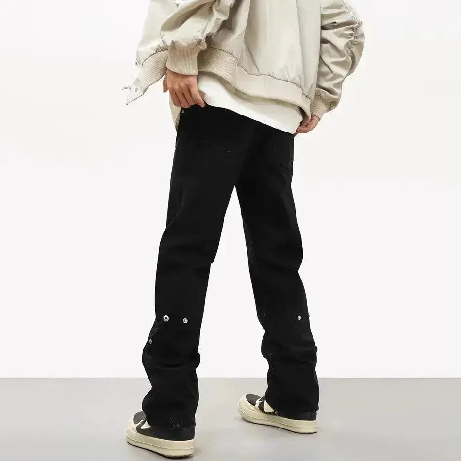 Japanese Brand Black versatile straight leg jeans Size US 32 / EU 48 - 1 Thumbnail