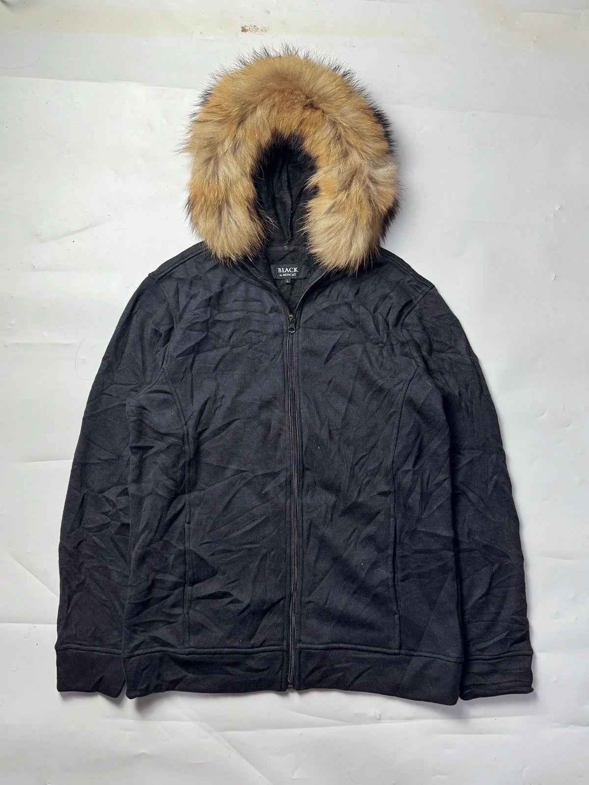 If Six Was Nine × Japanese Brand × Le Grande Bleu (L.G.B.) Fur Hoodie Faded Black by Muscat Japanese Styled Size US L / EU 52-54 / 3 - 1 Thumbnail