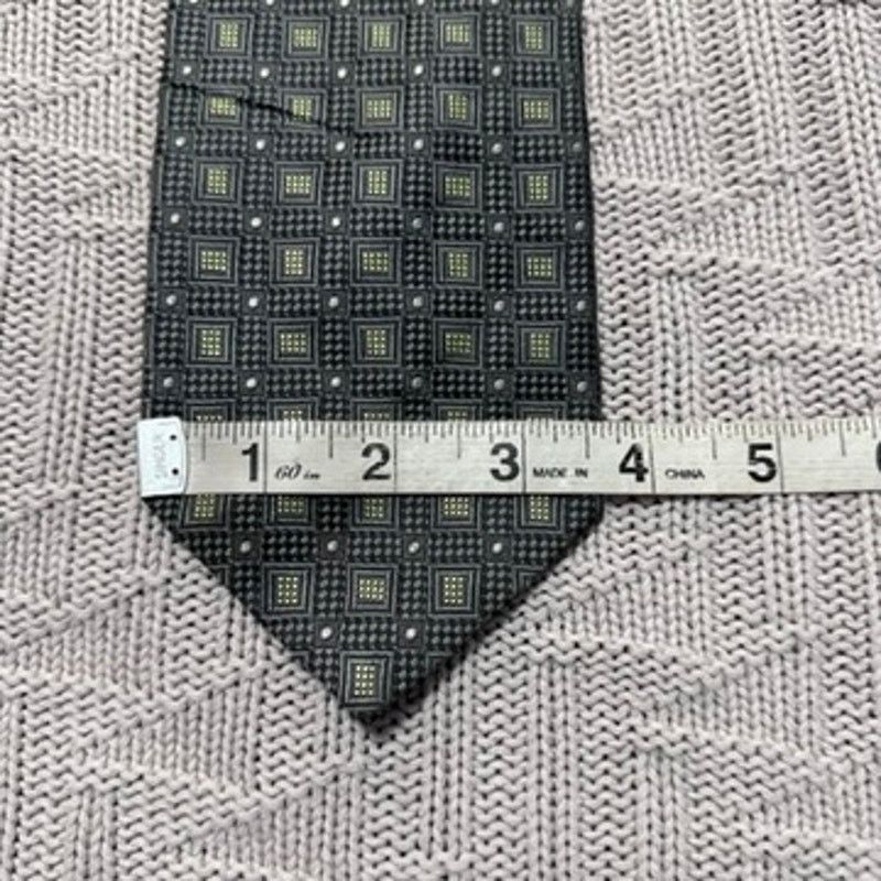 Hugo Boss Hugo Boss silver gray geometric square Italian silk tie Size ONE SIZE - 4 Thumbnail