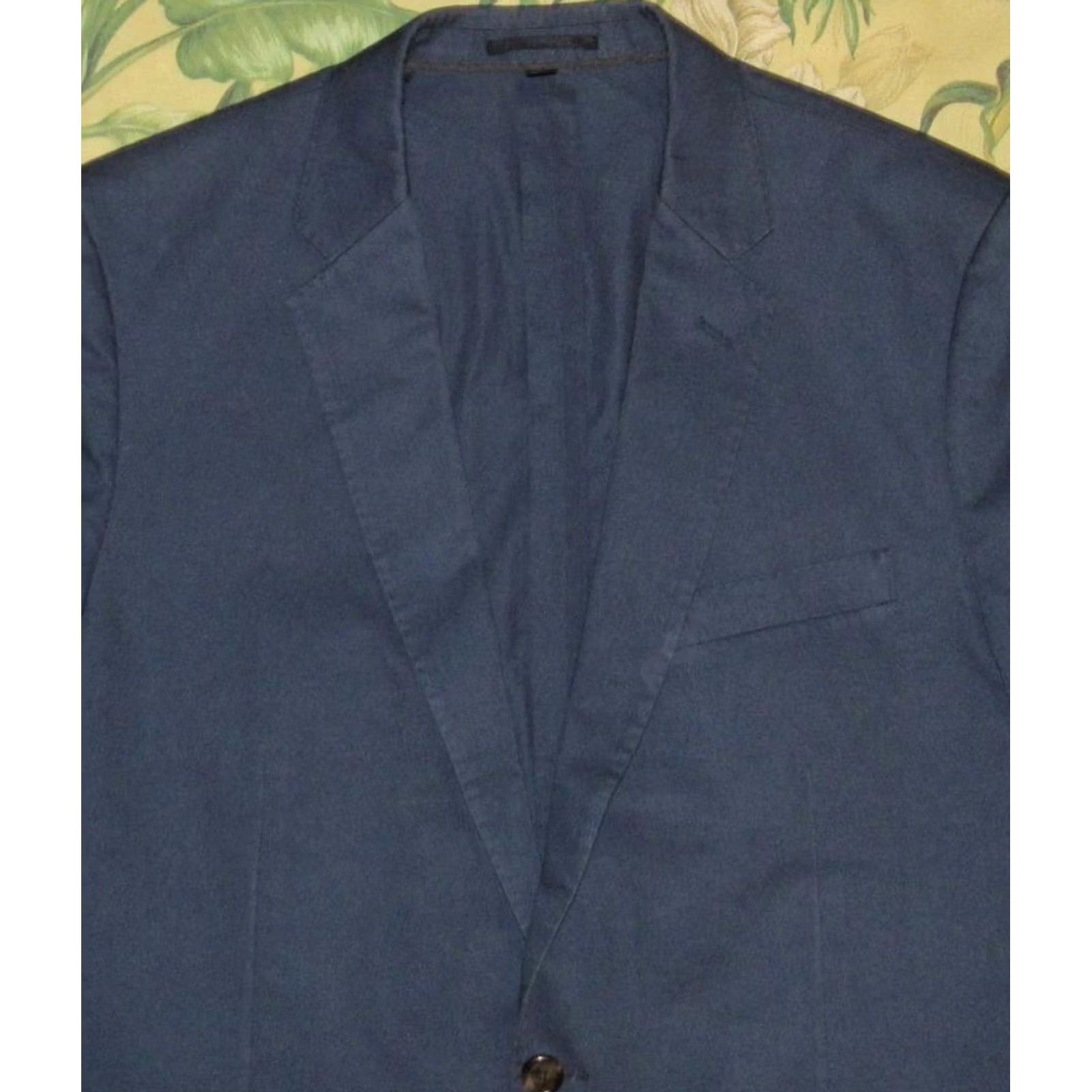 Vintage J CREW Ludlow Navy Blue Blazer Jacket Blazer 44 Long Navy Blue 44 Long Mens Blazer Jacket 100% Cotton Italian Blazer Size 44R - 2 Thumbnail