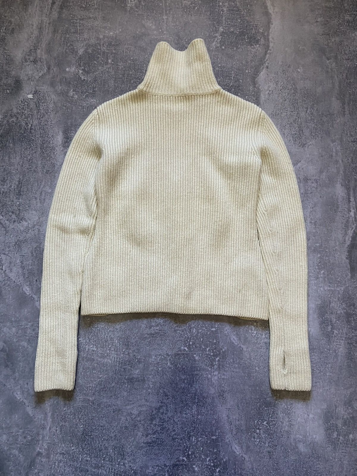 McQ Alexander McQueen Alexander McQueen Cable Knit Neck Sweater Cream Wool Size S Size S / US 4 / IT 40 - 6 Thumbnail