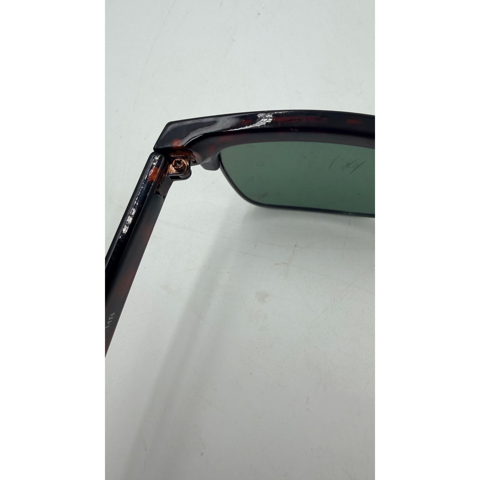 Other Classic Dapper Rectangular Half-Frame Horn Rimmed Sunglasses Size ONE SIZE - 4 Thumbnail
