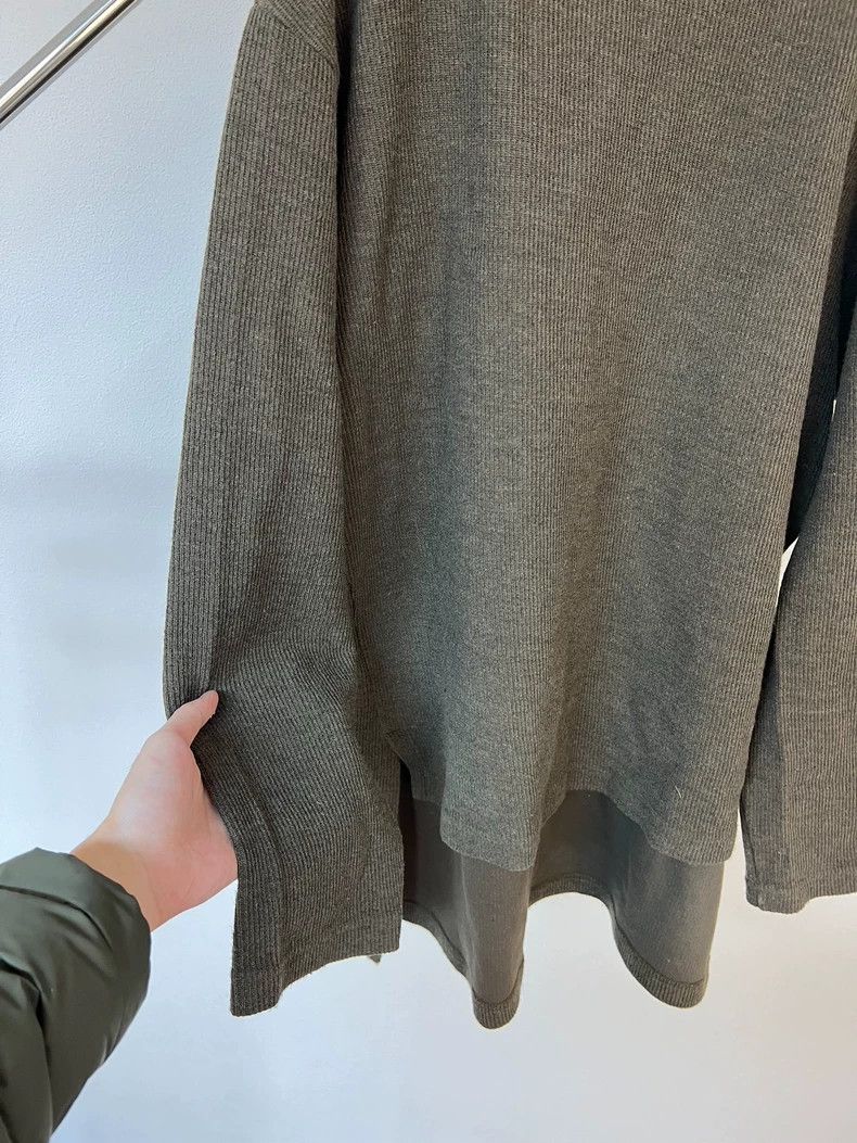 Yohji Yamamoto yohji yamamoto Asymmetric front and back knit sweater 2503- Size US M / EU 48-50 / 2 - 3 Thumbnail
