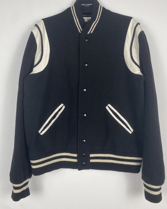 Saint laurent baseball outlet jacket