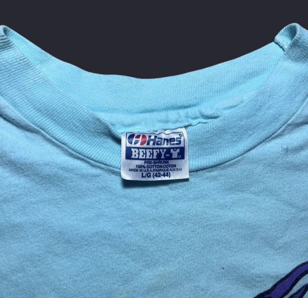 Hanes Vintage 90s Hanes T-Shirt Size US L / EU 52-54 / 3 - 3 Thumbnail