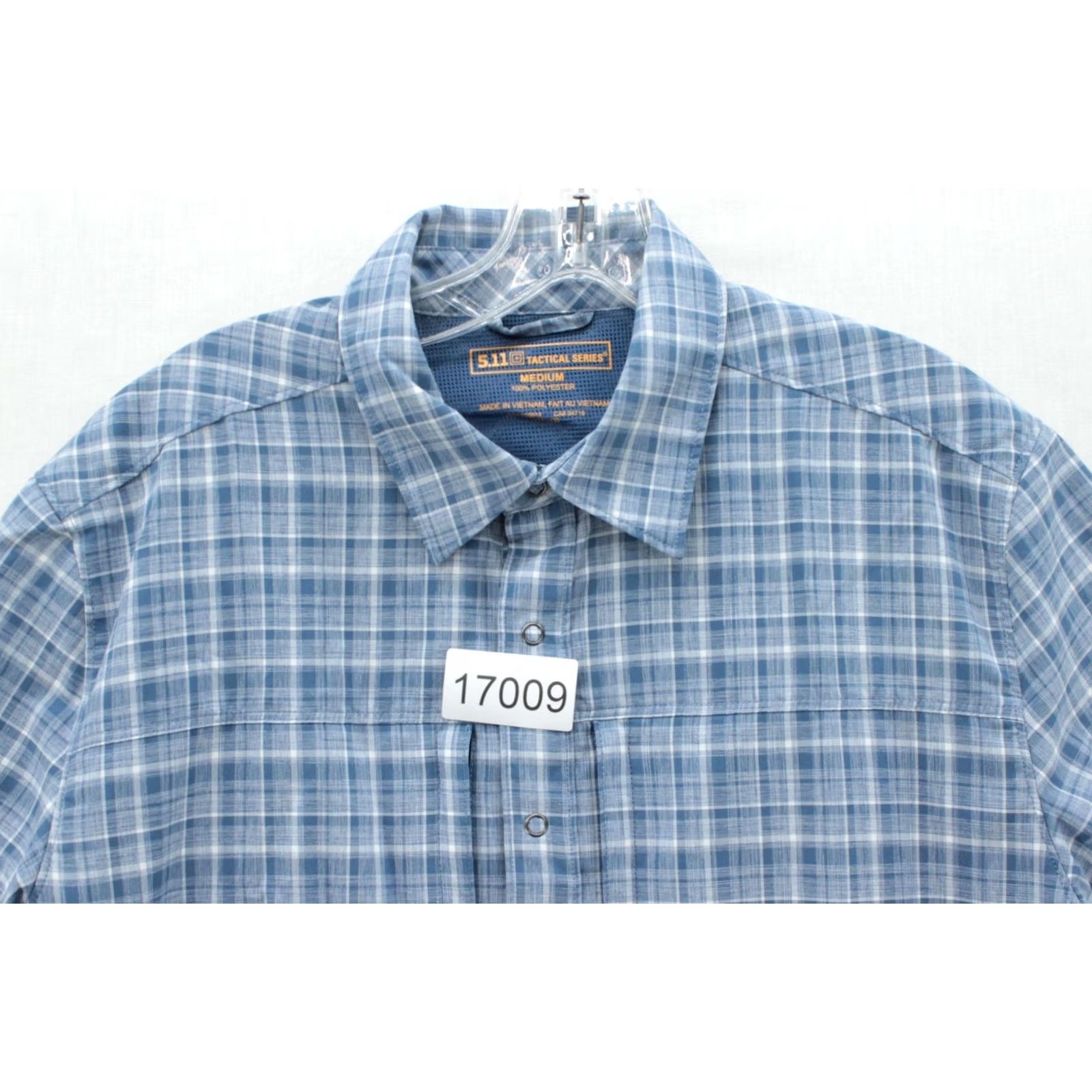 Vintage 5.11 Tactical Series Shirt Mens M Blue Plaid Short Sleeve Snap Up Prepper Mens Shirt Size US M / EU 48-50 / 2 - 8 Thumbnail