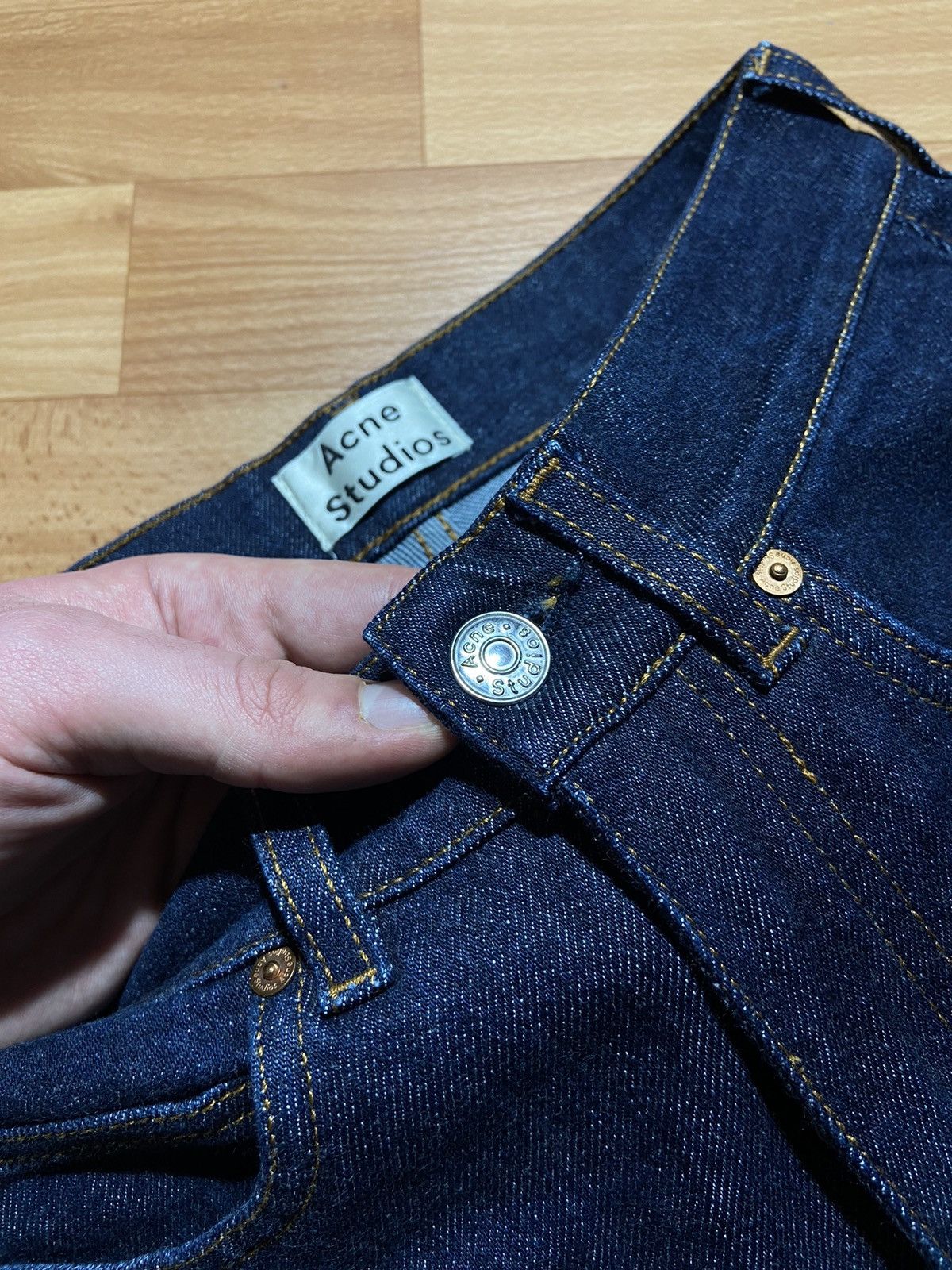 Acne Studios × Designer Acne Studios Jeans Dark Blue Denim Pants Italy Brand Size 24" / US 00 / IT 34 - 8 Thumbnail
