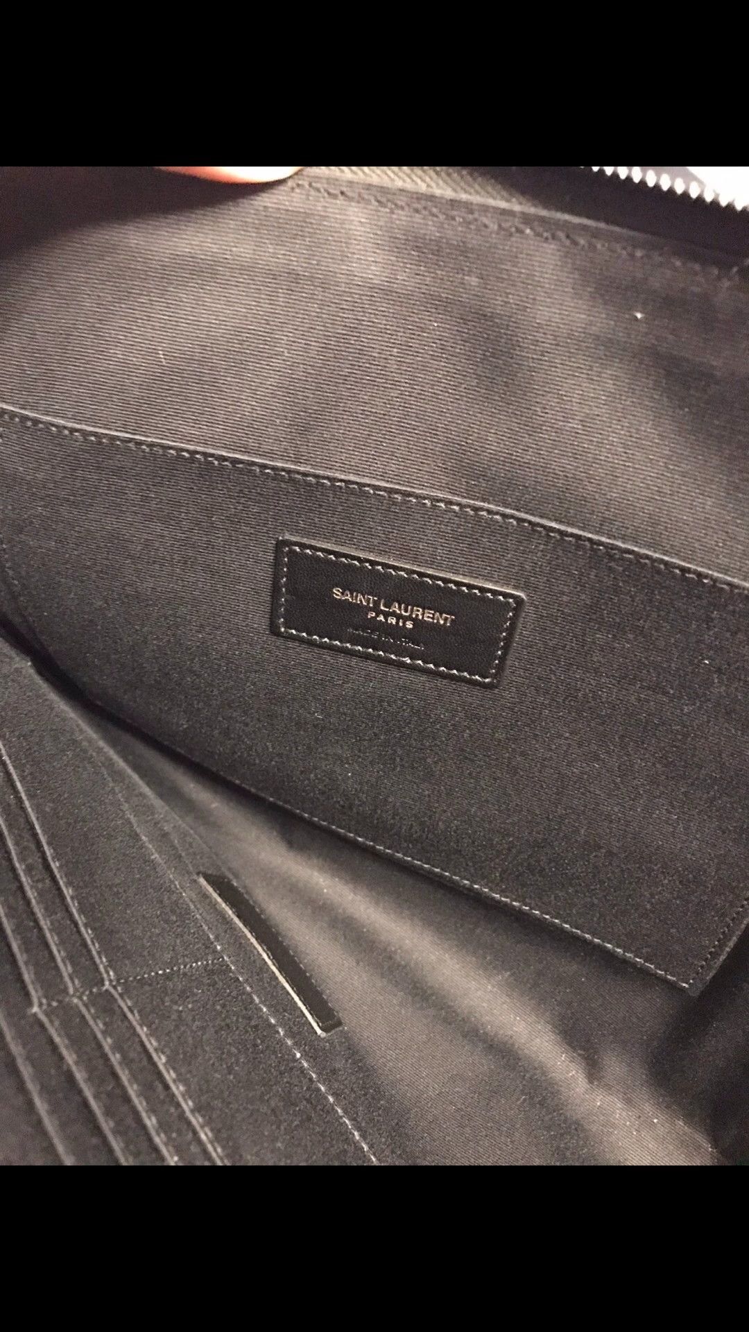 Saint Laurent Paris SLP all leather black versatile clutch Size ONE SIZE - 7 Thumbnail