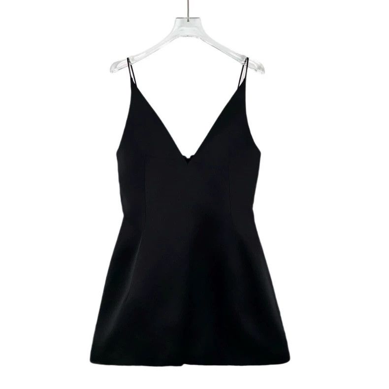 Dior Dior Black silk V-neck strap dress Size XS / US 0-2 / IT 36-38 - 1 Thumbnail