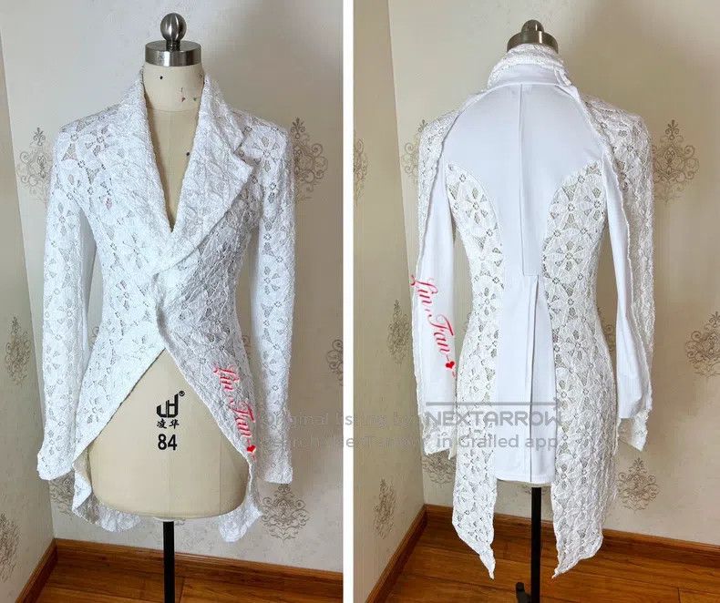 Comme des Garcons Comme des Garcons Lace White Versatile Tailcoat Size S / US 4 / IT 40 - 7 Thumbnail