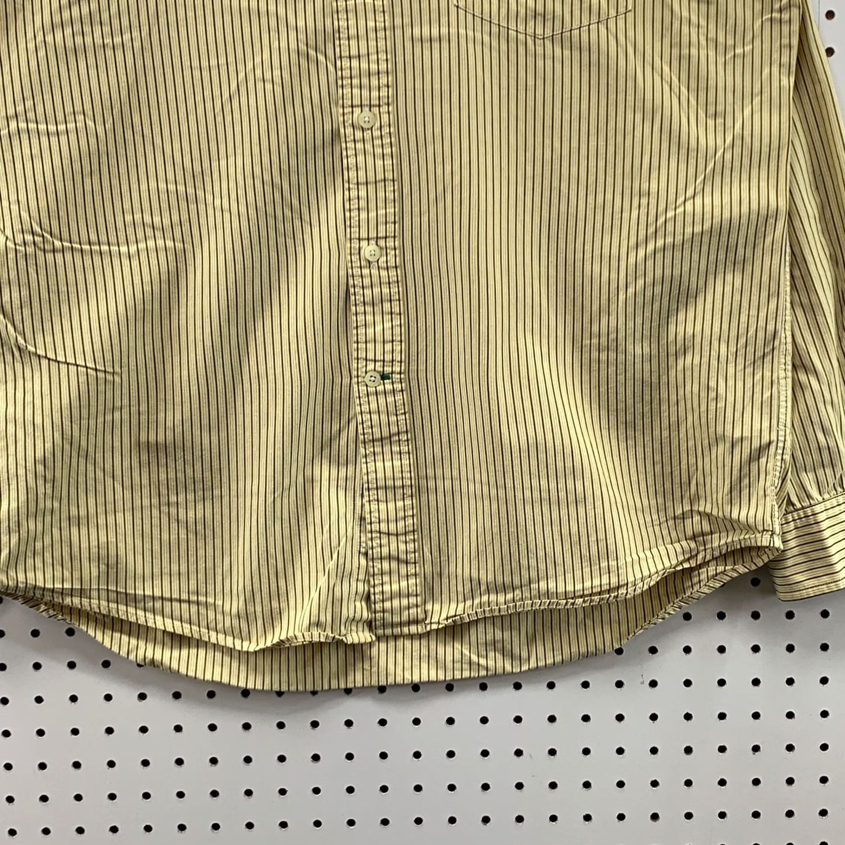 Tommy Hilfiger VINTAGE Tommy Hilfiger Button-Down Shirt Mens XL Yellow Striped Casual Pocket LOGO Size US XL / EU 56 / 4 - 4 Thumbnail