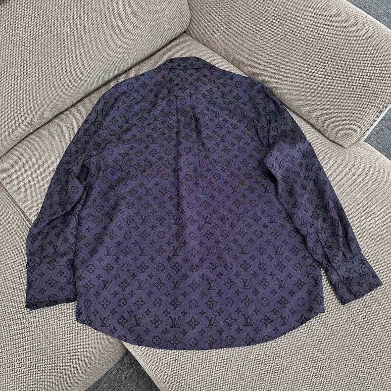 Louis Vuitton Louis Vuitton SS23 Long Sleeve Shirt with Dark Purple logo Size US XS / EU 42 / 0 - 2 Thumbnail