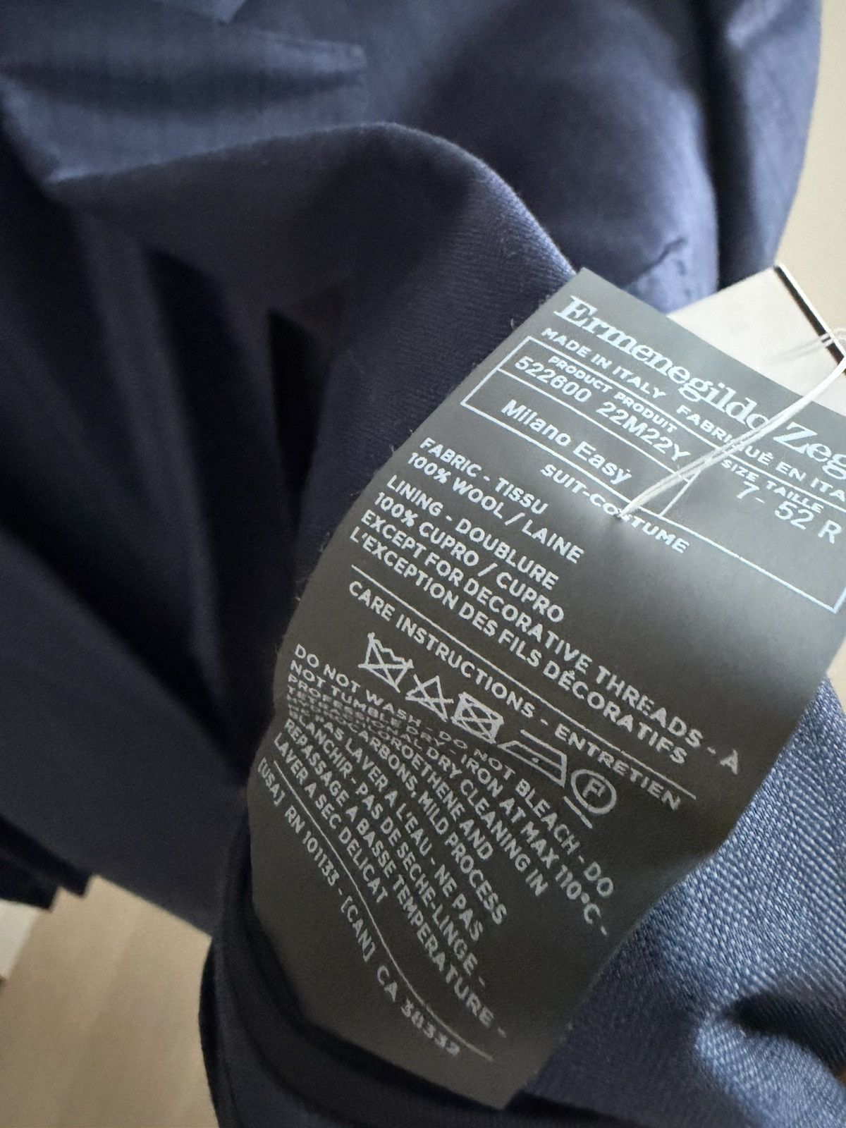Ermenegildo Zegna Zegna Trofeo Navy Checker 2-Piece Suit 42R US/52R IT Size 42R - 8 Thumbnail