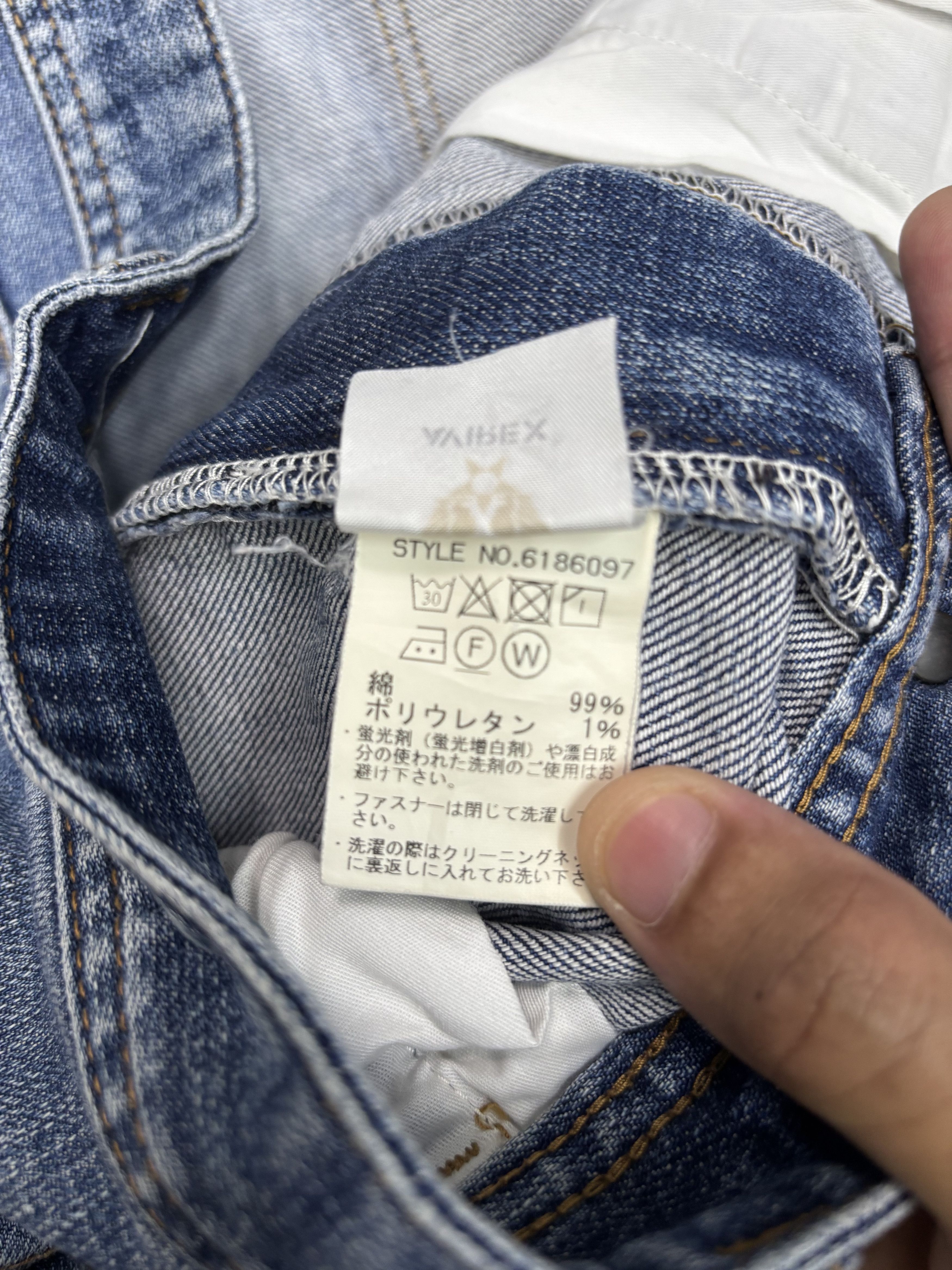 Avirex 🔥AVIREX TYPE BLUE WORKWEAR DISTRESSED DENIM JEANS Size US 35 - 12 Thumbnail