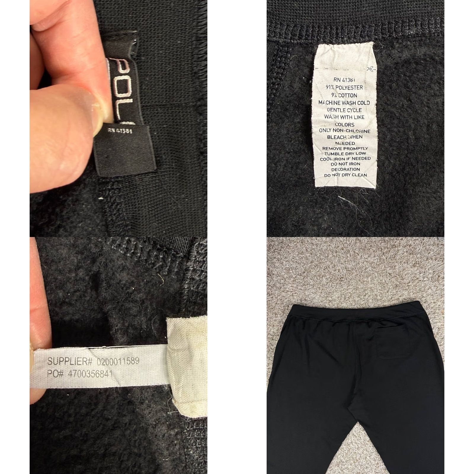 Polo Ralph Lauren Polo Ralph Lauren Joggers Sweatpants Black Men's 4XB Big & Tall Pant Size US XXL / EU 58 / 5 - 8 Thumbnail