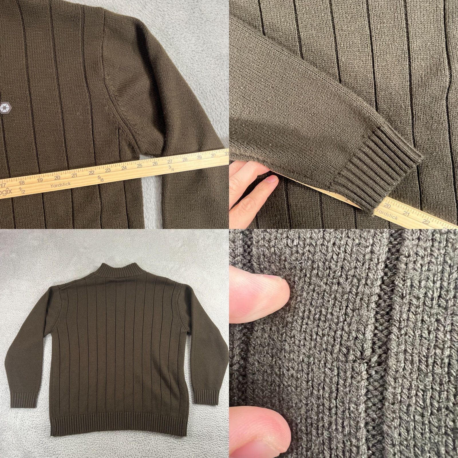 Southpole VINTAGE Southpole Mens Sweater Pullover 1/4 Zip Brown L Ribbed Mock Neck Hip Hop 90s Street Size US L / EU 52-54 / 3 - 8 Thumbnail