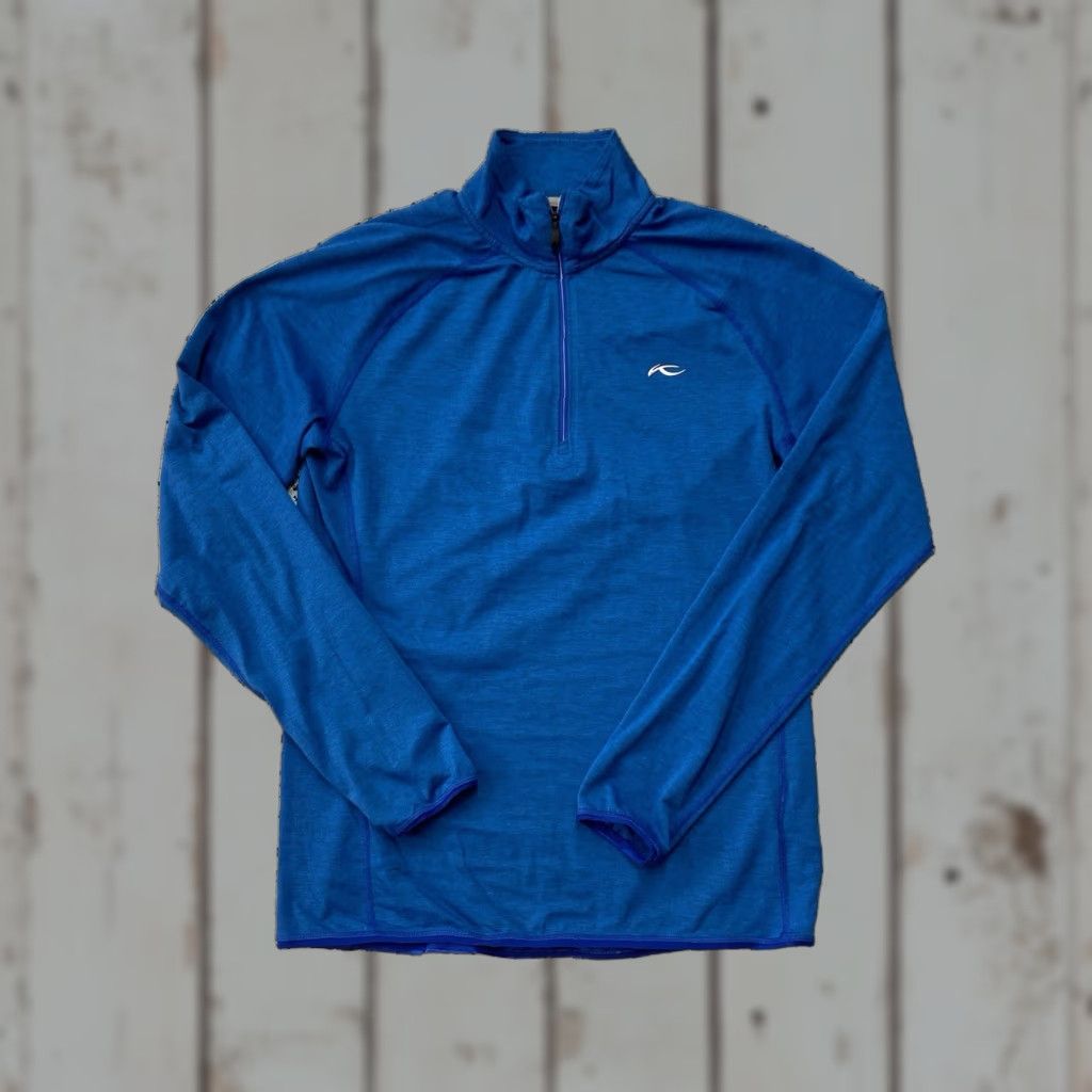 KJUS Kjus Keano Half Zip Pullover Mens 52 Golf Shirt Lightweight 1/4 Zip Raglan Long Sleeve White/Blue? Size US L / EU 52-54 / 3 - 1 Thumbnail
