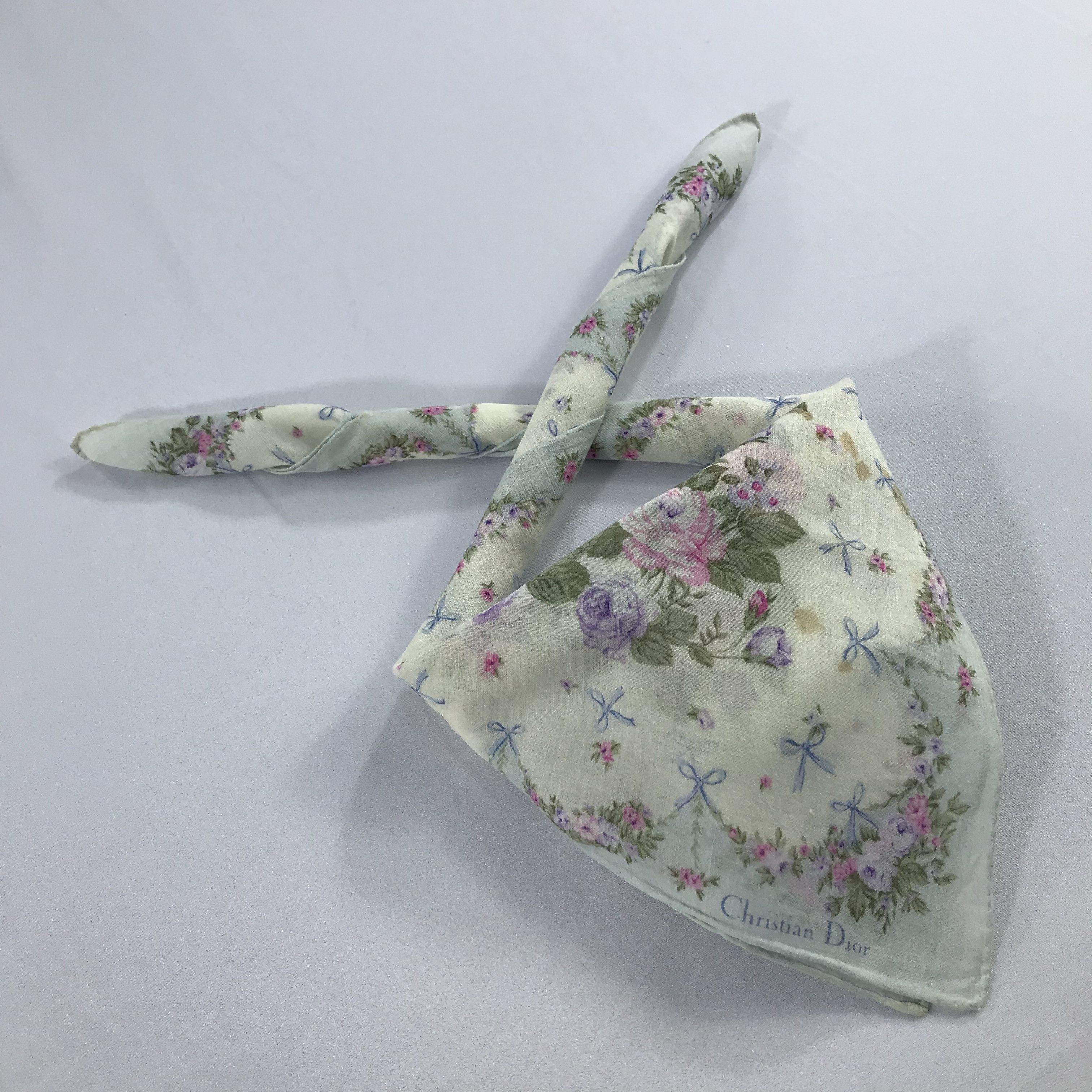 Vintage Christian Dior Bandana / Handkerchief / Neckerchief - S2276 Size ONE SIZE - 5 Thumbnail