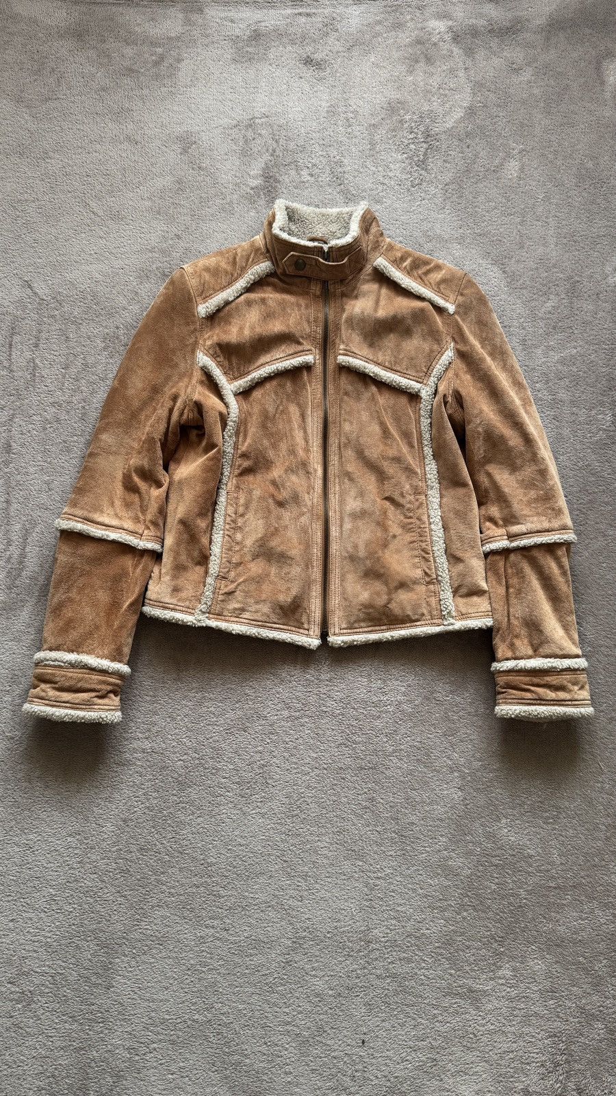 Japanese Brand Vintage Suede Leather Shearling Trimmed Jacket y2k gucci ysl Size US M / EU 48-50 / 2 - 1 Thumbnail