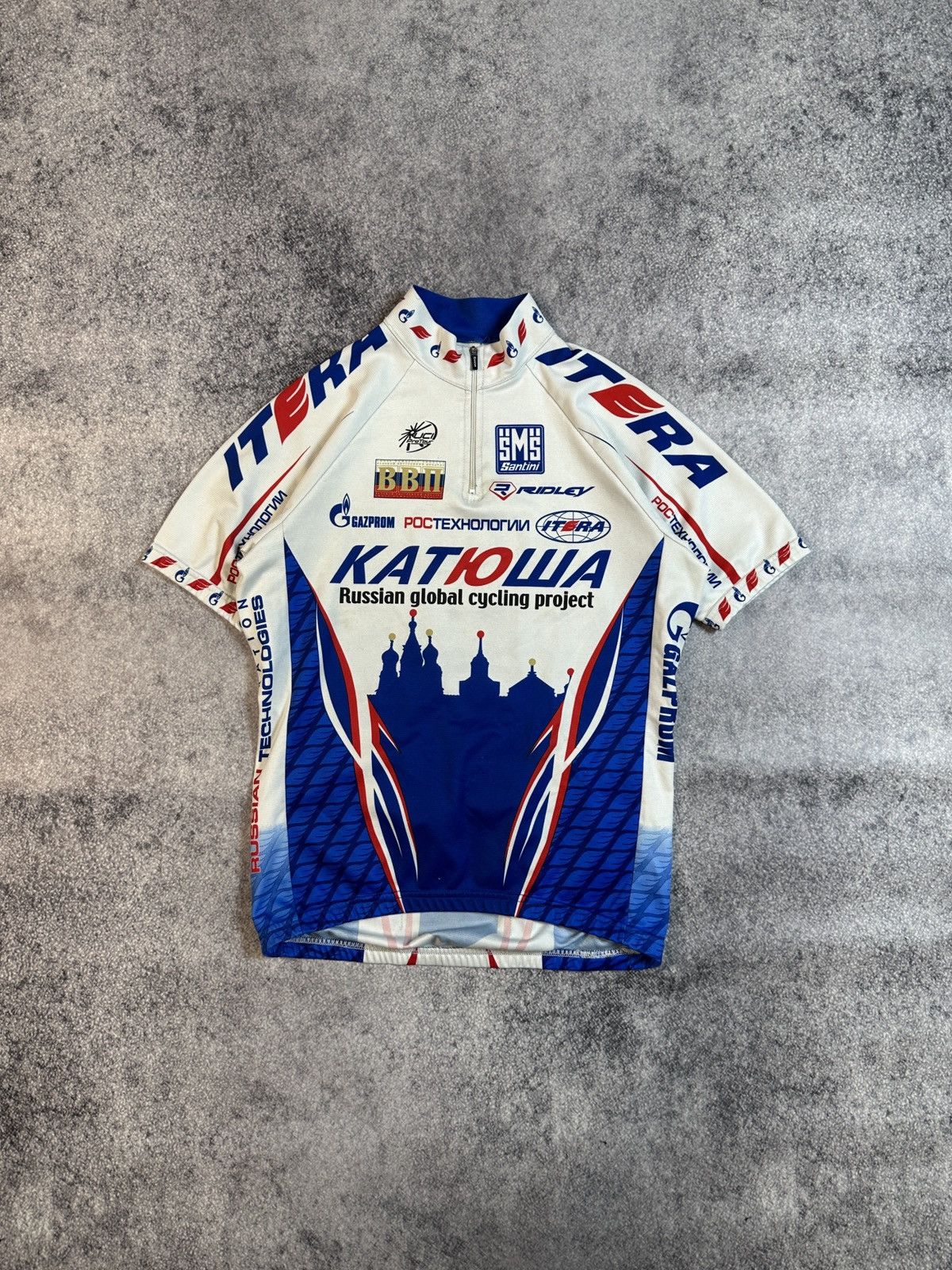 Vintage Vintage SMS Santini Катюша Russian Velo Jersey Sportswear S Size US L / EU 52-54 / 3 - 1 Thumbnail