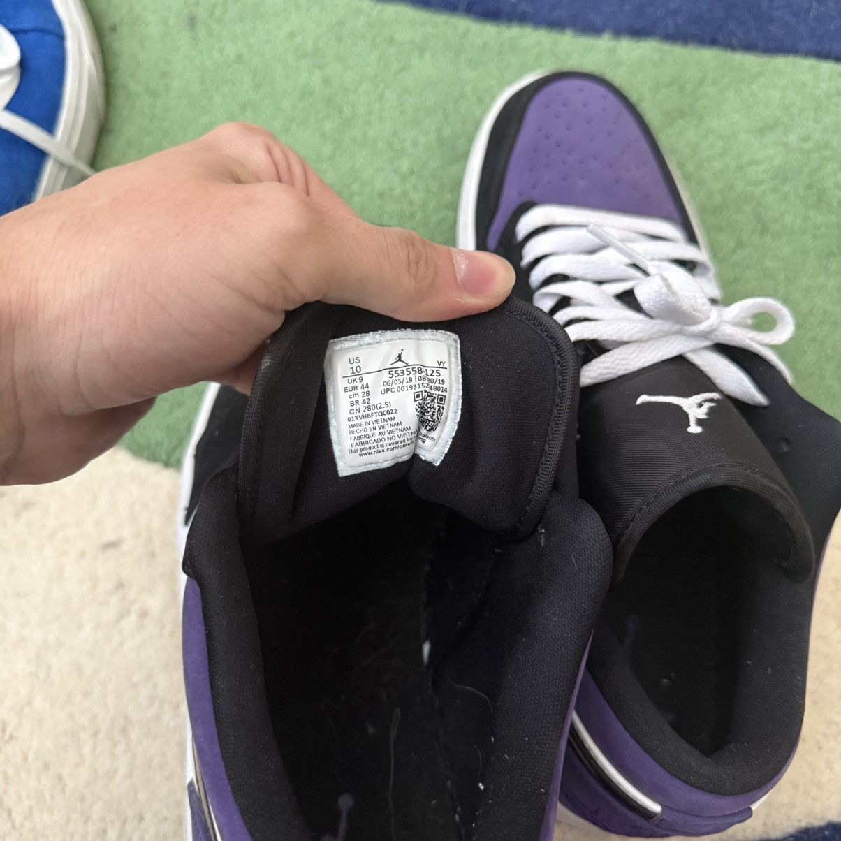 Jordan Brand Jordan 1 Low Court Purple Size US 10 / EU 43 - 5 Thumbnail