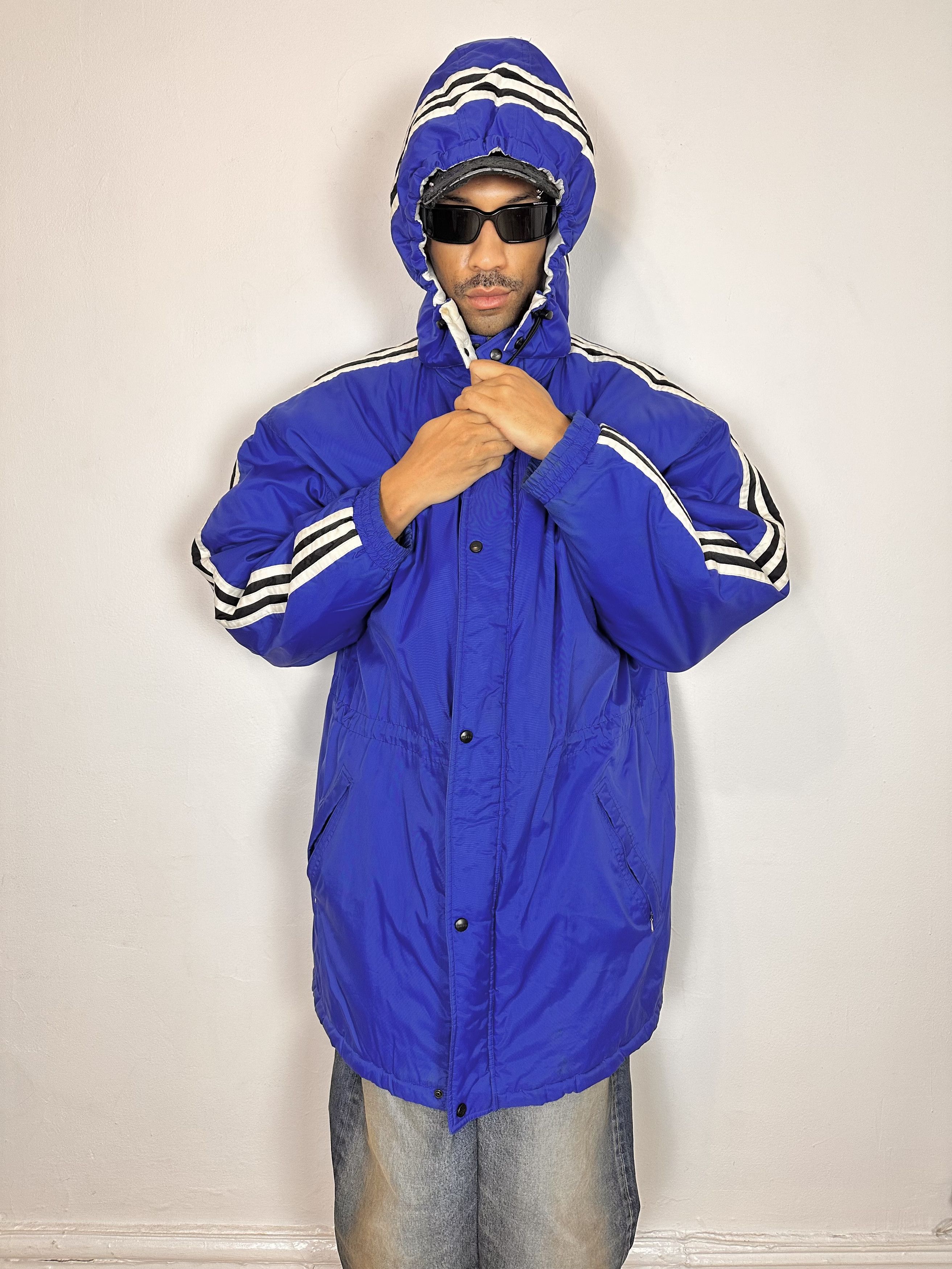 Adidas Vintage ADIDAS Blue Winter Puffer Coat - XXL Size US XXL / EU 58 / 5 - 1 Thumbnail