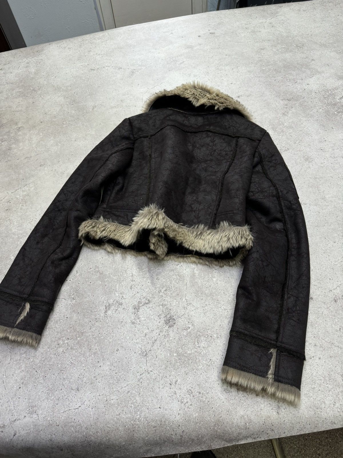 Other Vintage Cropped Faded Suede Fur Jacket Size US S / EU 44-46 / 1 - 10 Thumbnail