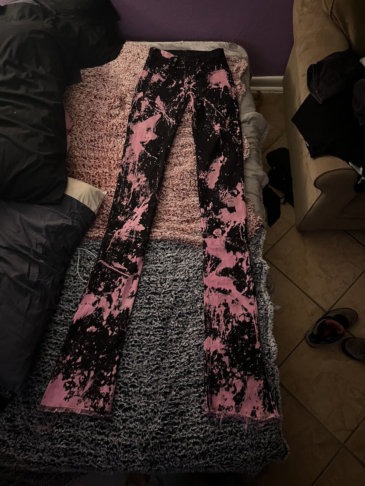 Other Black/Pink Custom Stacked denim Size US 29 - 2 Thumbnail