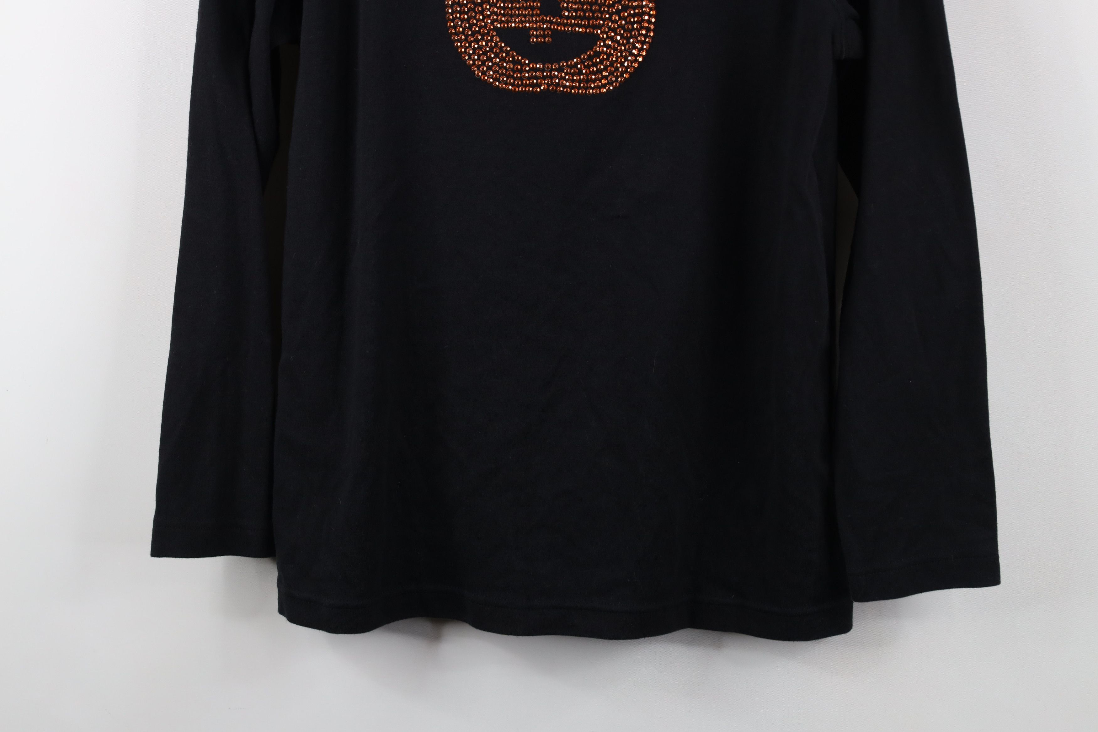 Vintage Vintage 90s Streetwear Sequin Pumpkin Long Sleeve T-Shirt Size M / US 6-8 / IT 42-44 - 3 Thumbnail