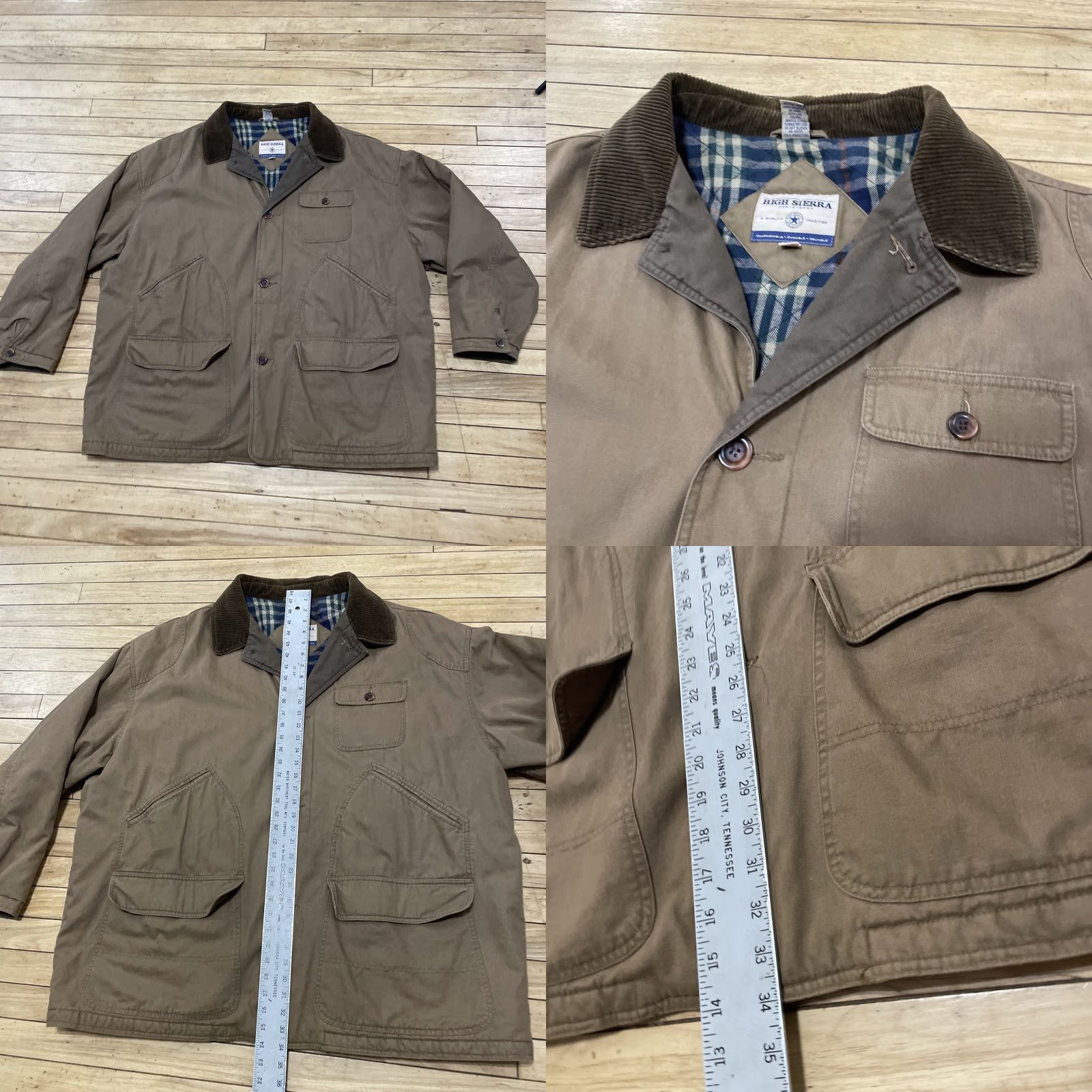 High Sierra VINTAGE High Sierra Jacket Men 2XL Brown Chore Field Barn Military Plaid Lined Coat Jacket/Coat Size US XXL / EU 58 / 5 - 11 Thumbnail