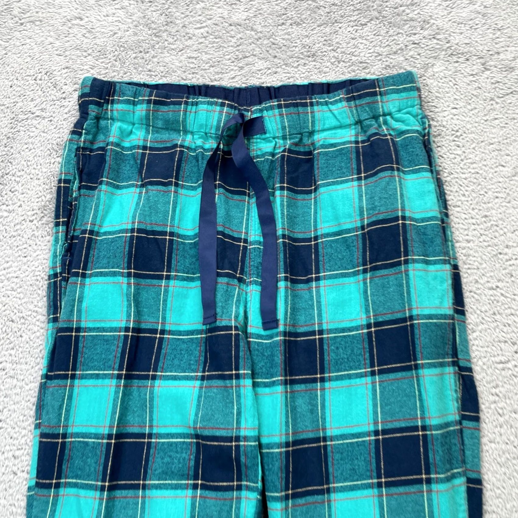 Lands' End Lands' End Pants Womens Medium Green Plaid Cotton Flannel Drawstring Pajama Bottoms Mens? Womens? Size 32" / US 10 / IT 46 - 4 Thumbnail