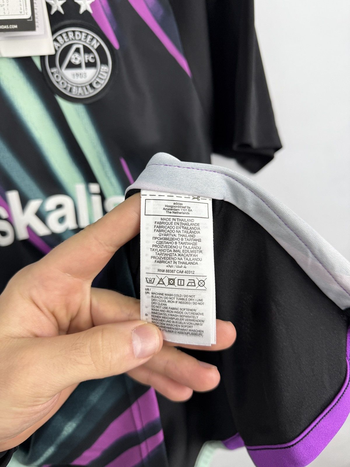Adidas 🇬🇧 2023 Aberdeen FC Adidas Northern Light Away Soccer Jersey Size US S / EU 44-46 / 1 - 10 Thumbnail