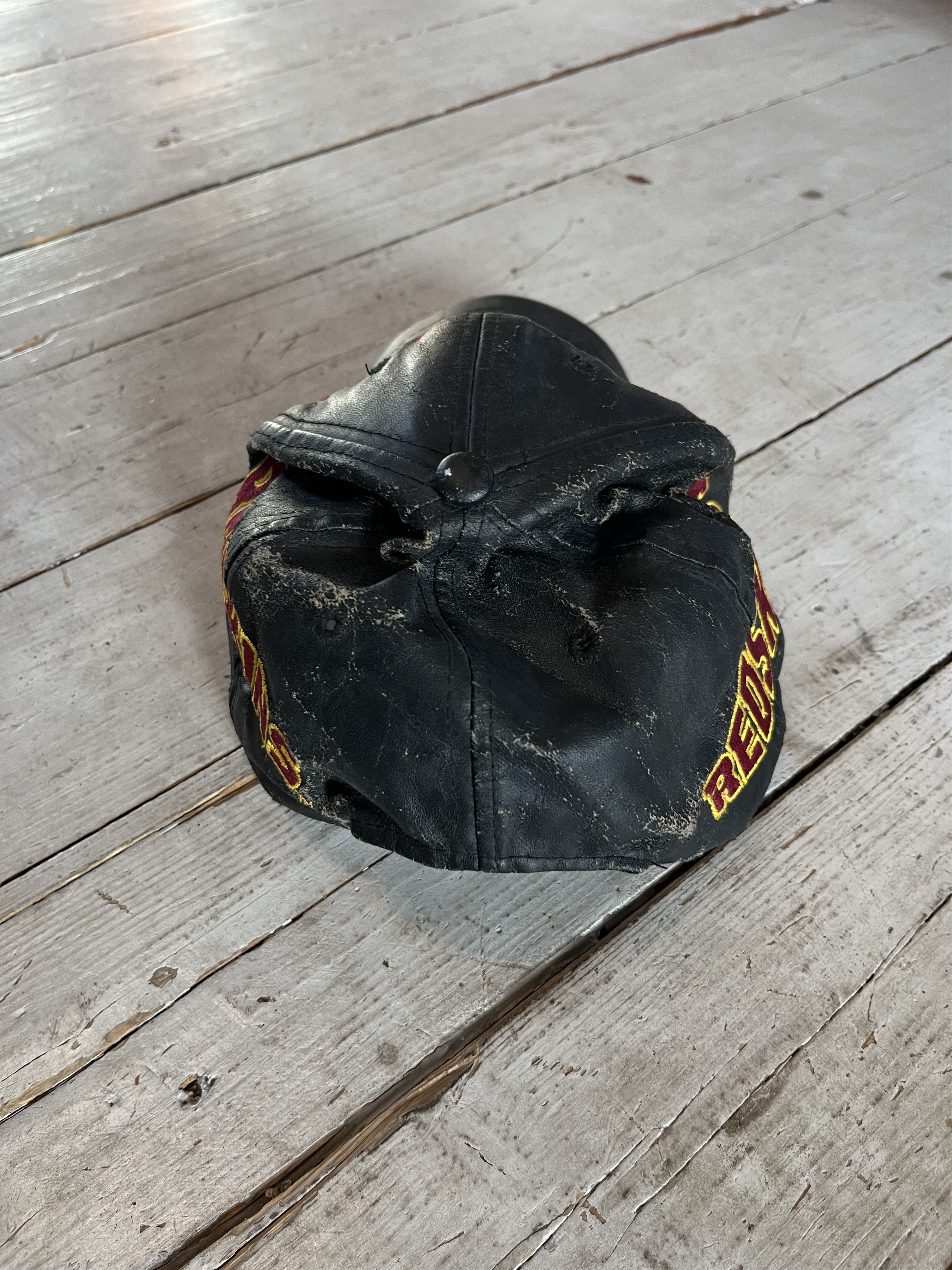 NFL × Vintage Vintage 90s Washington Redskins NFL Leather Cap Y2K Rare Size ONE SIZE - 7 Thumbnail