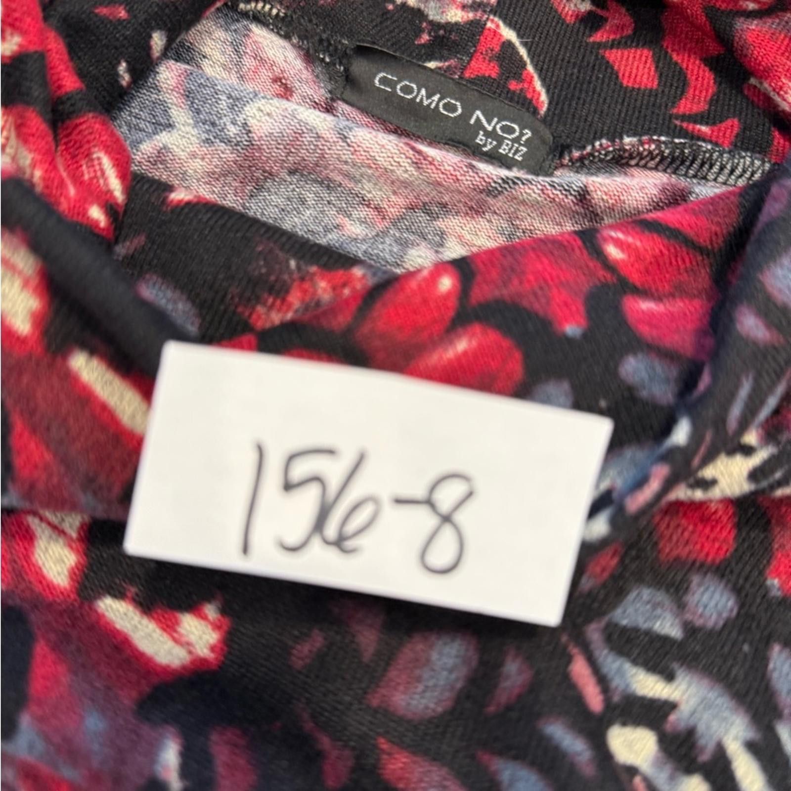 Other Como No? Floral abstract turtleneck shift midi dress SZ M Size M / US 6-8 / IT 42-44 - 12 Thumbnail