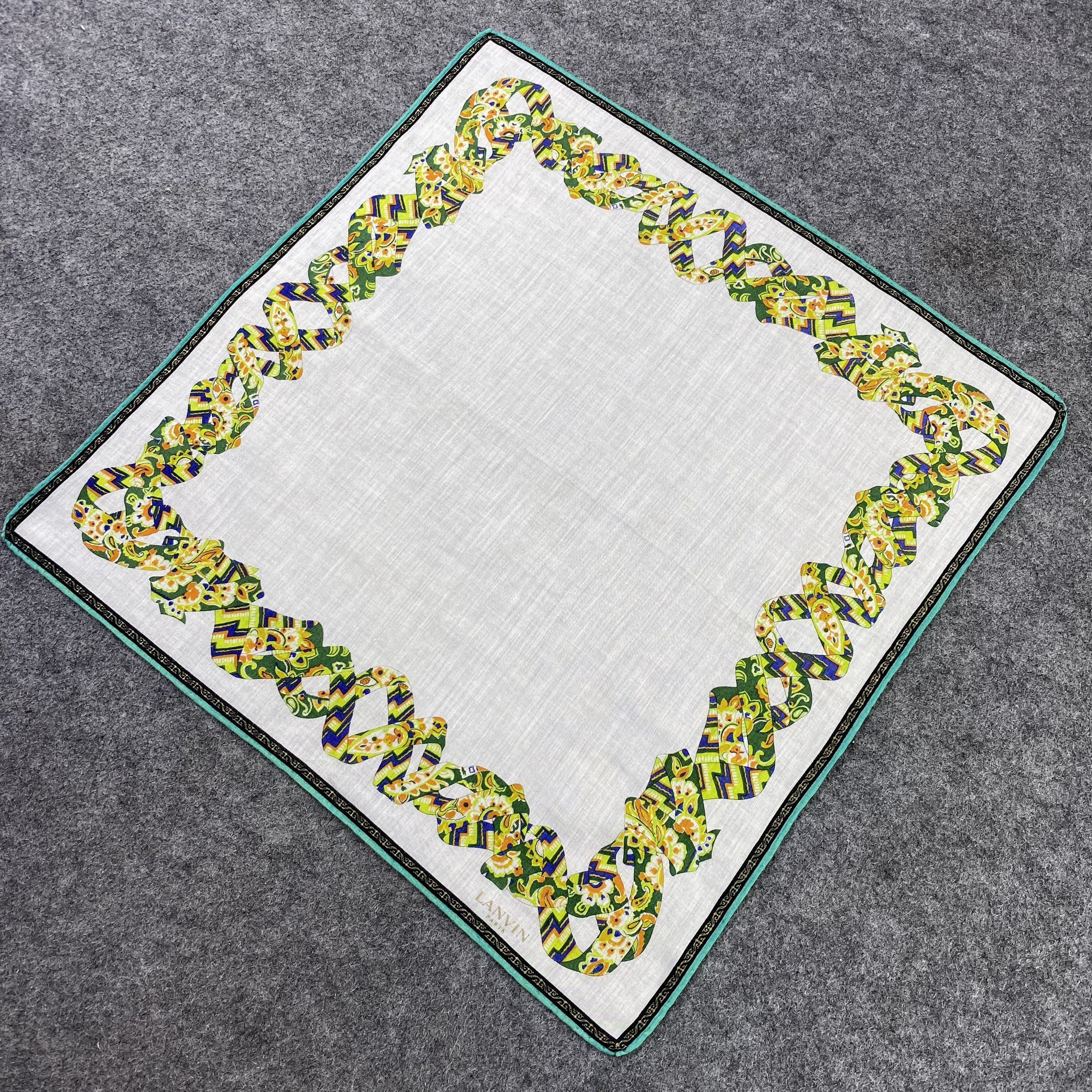 Lanvin × Vintage Lanvin Handkerchief / Bandana / Neckerchief / Headscarf-B689 Size ONE SIZE - 4 Thumbnail
