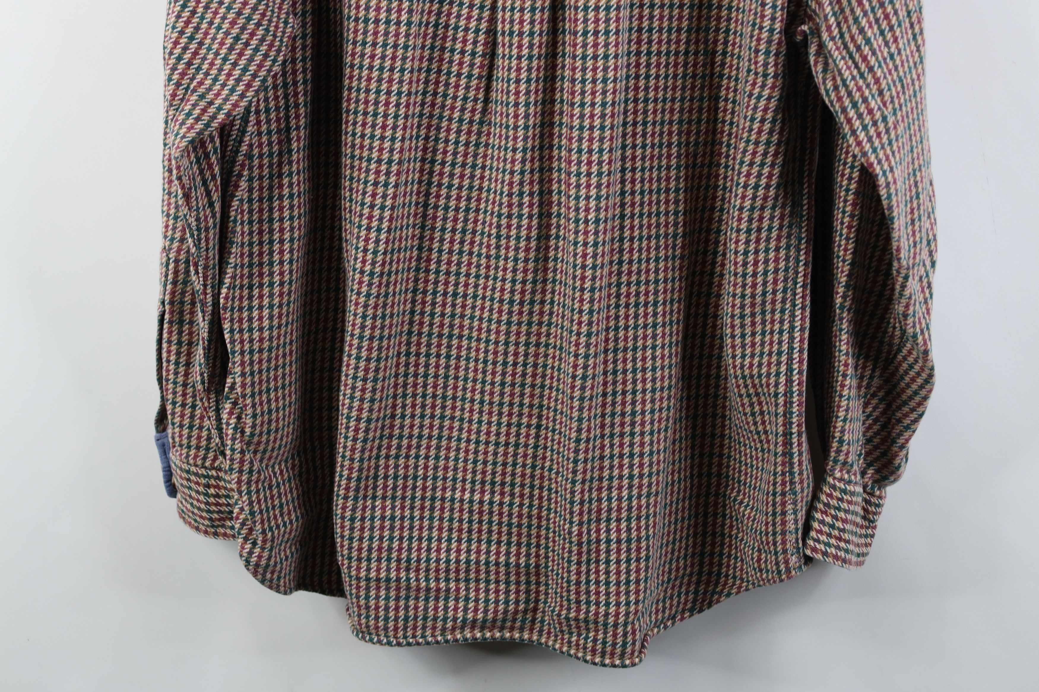 Vintage Vintage 90s Streetwear Houndstooth Flannel Button Shirt Size US M / EU 48-50 / 2 - 12 Thumbnail