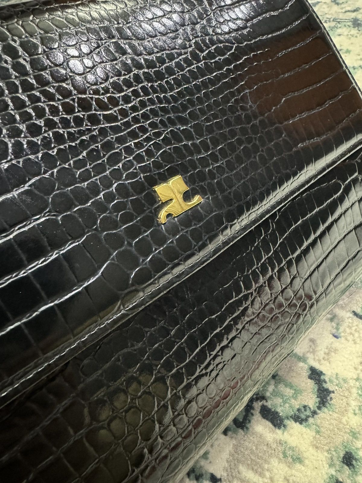 Courreges × Vintage COURREGES PARIS PATTERN LEATHER CLUTCH Size ONE SIZE - 6 Thumbnail