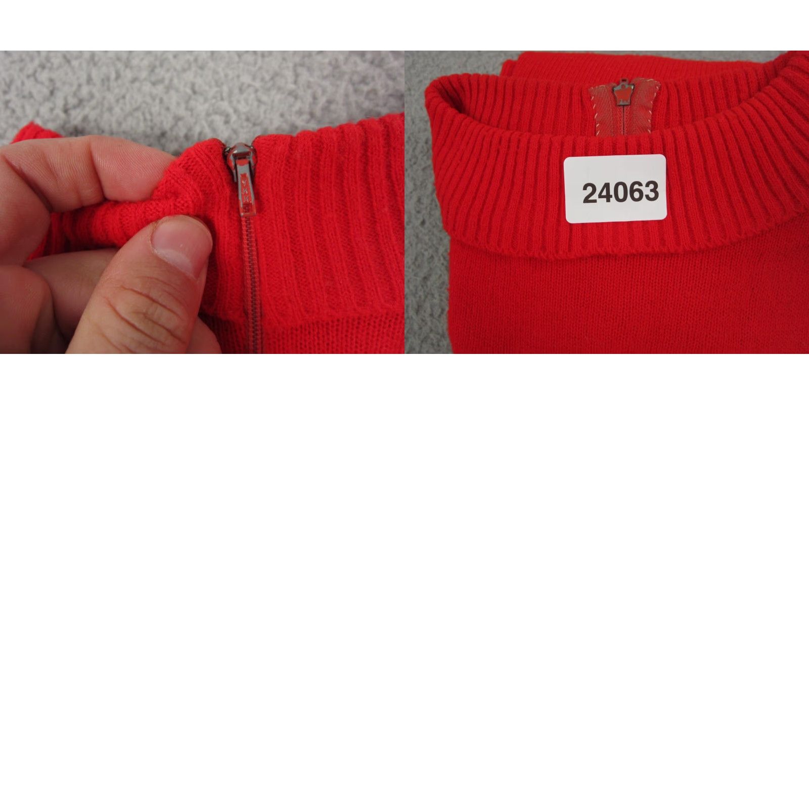 Vintage VINTAGE True Vintage Sweater Womens 40 Red High Neck Long Sleeve Knit 60s 70s Casual Size S / US 4 / IT 40 - 9 Thumbnail