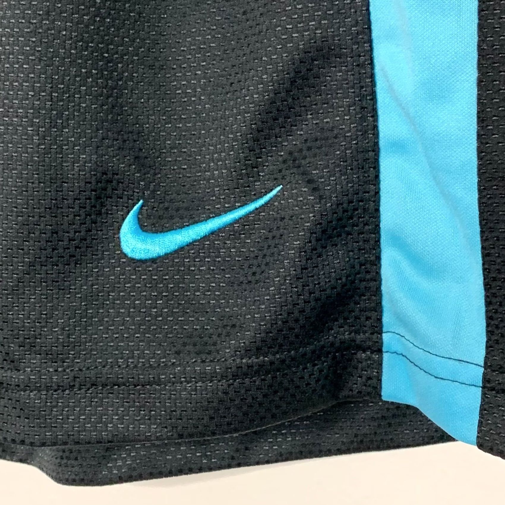 Nike Nike Dri-Fit Short Active Running Elastic Waist M Black Blue Mens Shorts Size US 31 - 3 Thumbnail